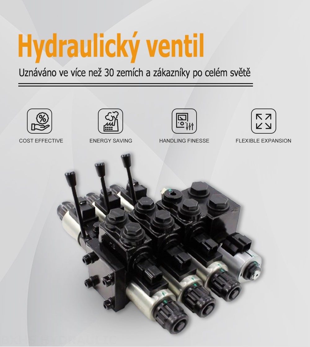 DCV58 Solenoidový a ruční Šoupátko 3 Sekční směrový ventil